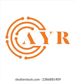 AYR letter design. AYR letter technology logo design on white background. AYR Monogram logo design for entrepreneur and business.