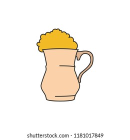 Ayran icon. Cartoon ayran vector icon for web design isolated on white background