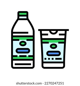 ayran milk product dairy color icon vector. ayran milk product dairy sign. isolated symbol illustration