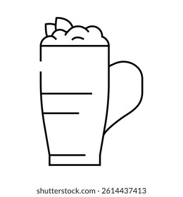 ayran turkish cuisine line icon vector. ayran turkish cuisine sign. isolated contour symbol black illustration