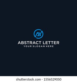AY-shaped creative design lines are very simple and circular
