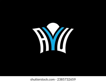 AYU initial monogram letter business and simple modern logo