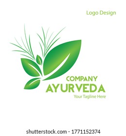 Ayurveda Company Green Colour Logo Design Stock Vector (Royalty Free ...