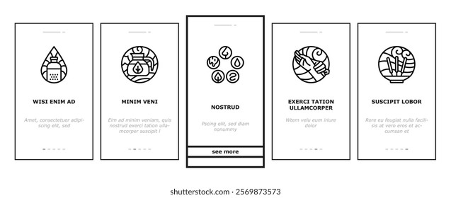 ayurveda dosha vata pitta onboarding mobile vector kapha prakriti, panchakarma rasayana, sattva rajas, tamas, agni ama, ojas, dhatu ayurveda dosha vata pitta illustrations