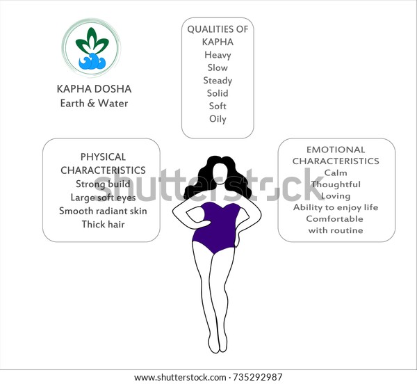 Ayurveda Doshas Ayurvedic Body Types Vata Stock Vector (Royalty Free