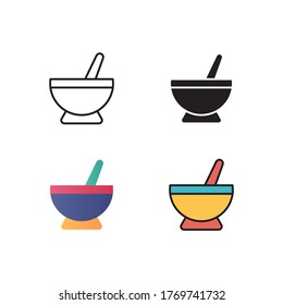 ayurveda icon vector illustration with different style design. isolated on white background