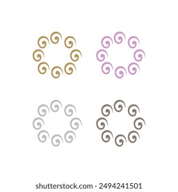 AYURVEDA SPA MEDICAL HOTEL SIGN SYMBOL LOGO ISOLATED ON WHITE