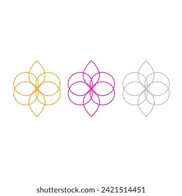 Ayurveda Spa Meditation Holistic Healing Resort Sign Symbol Logo Vector