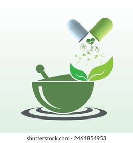 Ayurveda vector design. Alternative herbal medicine