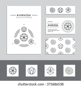 Ayurveda vector illustration doshas vata, pitta, kapha. Ayurvedic body types. Ayurvedic infographic. Healthy lifestyle. Harmony.Alternative medicine. Holistic center. Holistic medicine. Holistic 