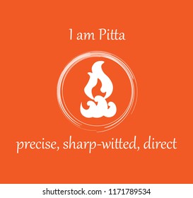 Ayurvedic dosha Pitta symbol and characteristics