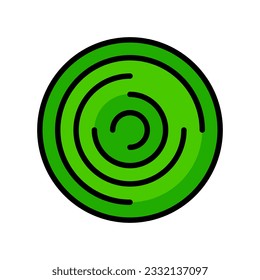 Elemento ayurvédico color tierra icono simple aislado en blanco. Iconos vectoriales ayurvédicos delgado estilo lineal. Símbolos de elementos para la infografía ayurvédica.