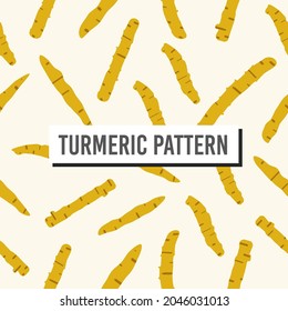 Ayurvedic Herb Yellow Turmeric Pattern.eps