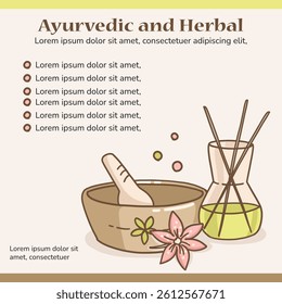 Ayurvedic and Herbal concept. Ayurveda concept. vector illustration, Ayurvedic design, Herbal design