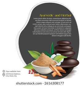Ayurvedic and Herbal medicine concept 17. Ayurveda concept. vector
