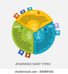 Ayurvedic Infographic Illustrating Types Dosha Body Stock Vector ...