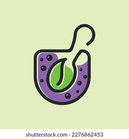 Ayurvedic lab organic laboratory Green Leaf Natural Spoon Coffee Mug Logo