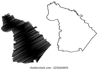 Ayutla or Tatioo municipality (Free and Sovereign State of Guerrero, Mexico, United Mexican States) map vector illustration, scribble sketch Ayutla de los Libres map