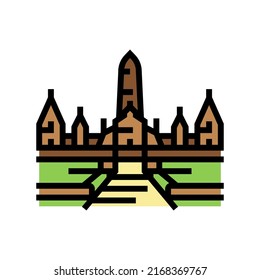 ayutthaya historical building color icon vector. ayutthaya historical building sign. isolated symbol illustration