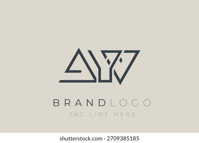 AYV abstract letter logo design. Modern Business Logo Design With Abstract Typography and Contemporary Style