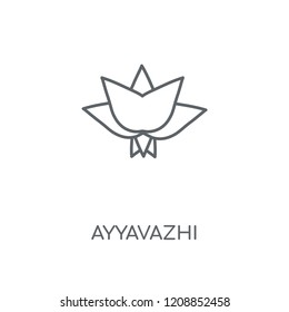 Ayyavazhi linear icon. Ayyavazhi concept stroke symbol design. Thin graphic elements vector illustration, outline pattern on a white background, eps 10.