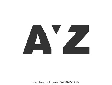 AYZ logo design. Initial letter A Y Z bold font style for tech startups, consulting, corporate branding. Creative company name, headlines typography identity, trendy logotype. Vector illustration.