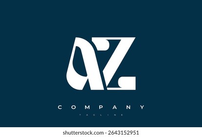 AZ Abstract Geometric Logo Design. Modern and elegant logo design with simplistic typography elements, showcasing branding excellence.