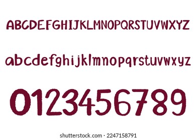  A-Z Alphabet letter and numbers vector illustration