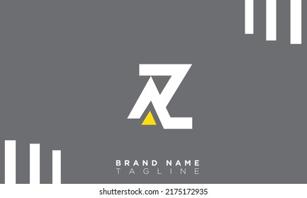Letras alfabetas de AZ Iniciales Logo Monograma ZA