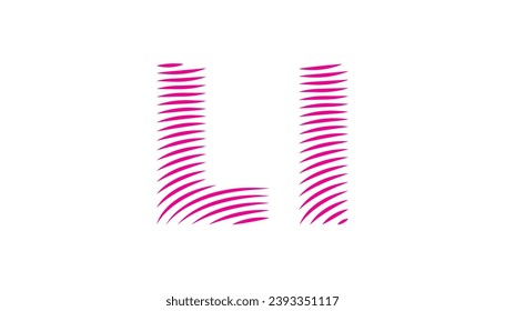 A-Z alphabet line design isolated on white background.