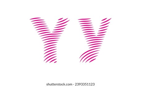 A-Z alphabet line design isolated on white background.