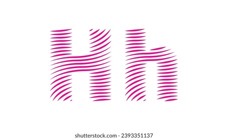A-Z alphabet line design isolated on white background.
