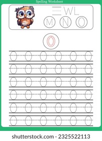 Alfabetos A-Z Instrucción de seguimiento de letras para id 
