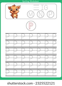 A-Z  Alphabets Letter Tracing Practice for ids 