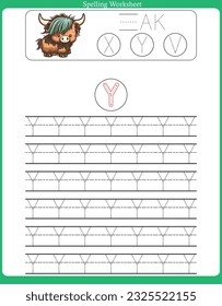 A-Z  Alphabets Letter Tracing Practice for ids 