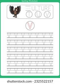 Alfabetos A-Z Instrucción de seguimiento de letras para id 
