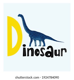 A-Z Animal Alphabet. the name of the animal and the image. vector wild animal.Dinosaur flat illustration.