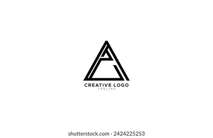 AZ AP ZA Abstracto inicial monograma letra alfabeto logo diseño