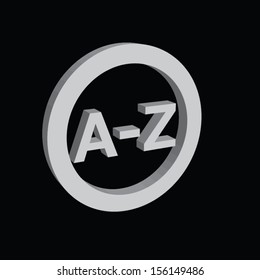 a-z button design. vector illustration
