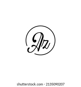 AZ circle feminine concept initial logo best for beauty and fashion