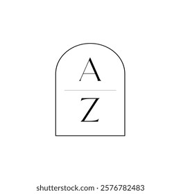 AZ Classic Monogram.Modern Creative AZ Logo Design. icon initial Based Monogram and Letters in Luxury vector