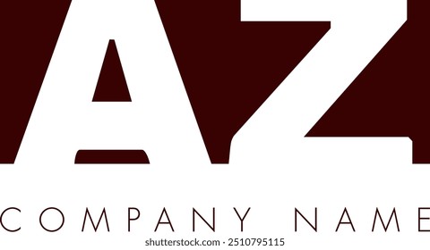 AZ criativo moderno abstrato carta logotipo vetor design. Ele será adequado para a identidade da empresa e da marca.