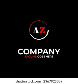 AZ creative modern letters logo design template