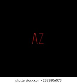 AZ creative modern letters logo design template