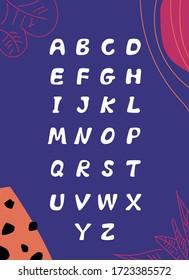 A-Z English alphabet design combination