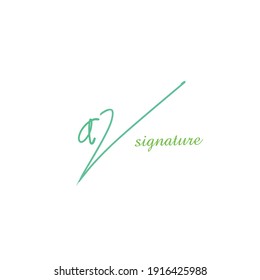 az handwritten initial logo for identity