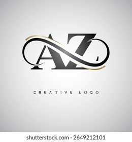 AZ Infinity Monogram Logo – Elegant Modern Letter mark Design with Luxury Loop and Stylish Branding Symbol
