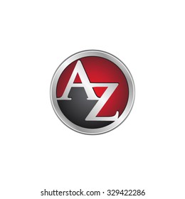 AZ Initial Circle Logo Red