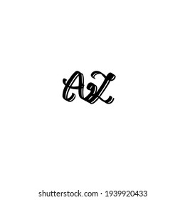 AZ logotipo inicial de escritura a mano para identidad