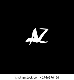 AZ initial handwriting logo for identity